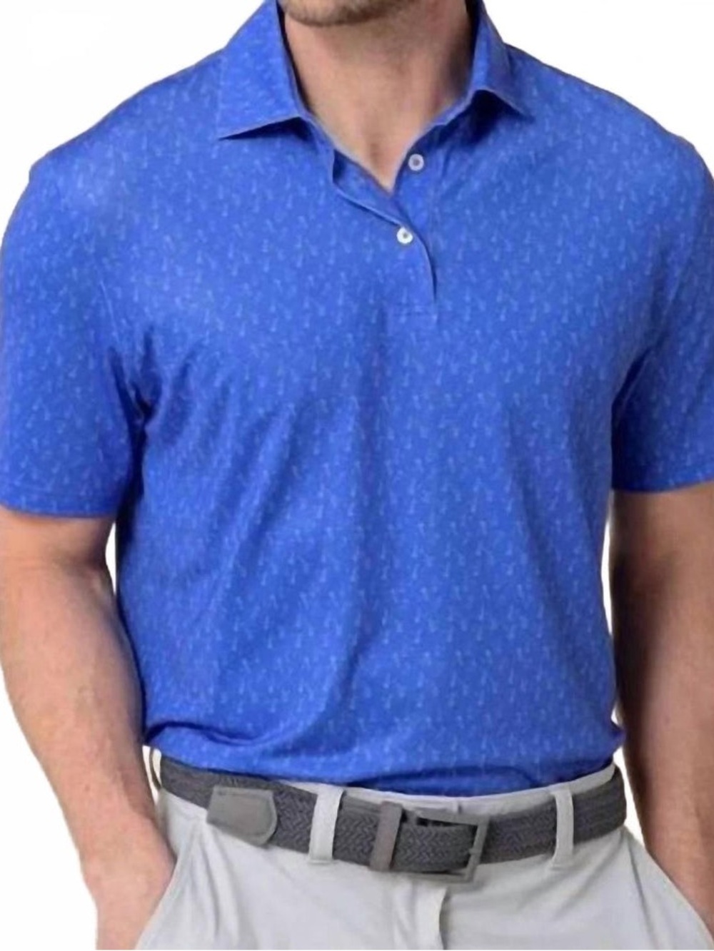 NWT Southern Tide M’s Md SS “Driver Beers Cheers” Polo in Dazzling Blue (3312)